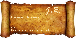 Gansel Ruben névjegykártya